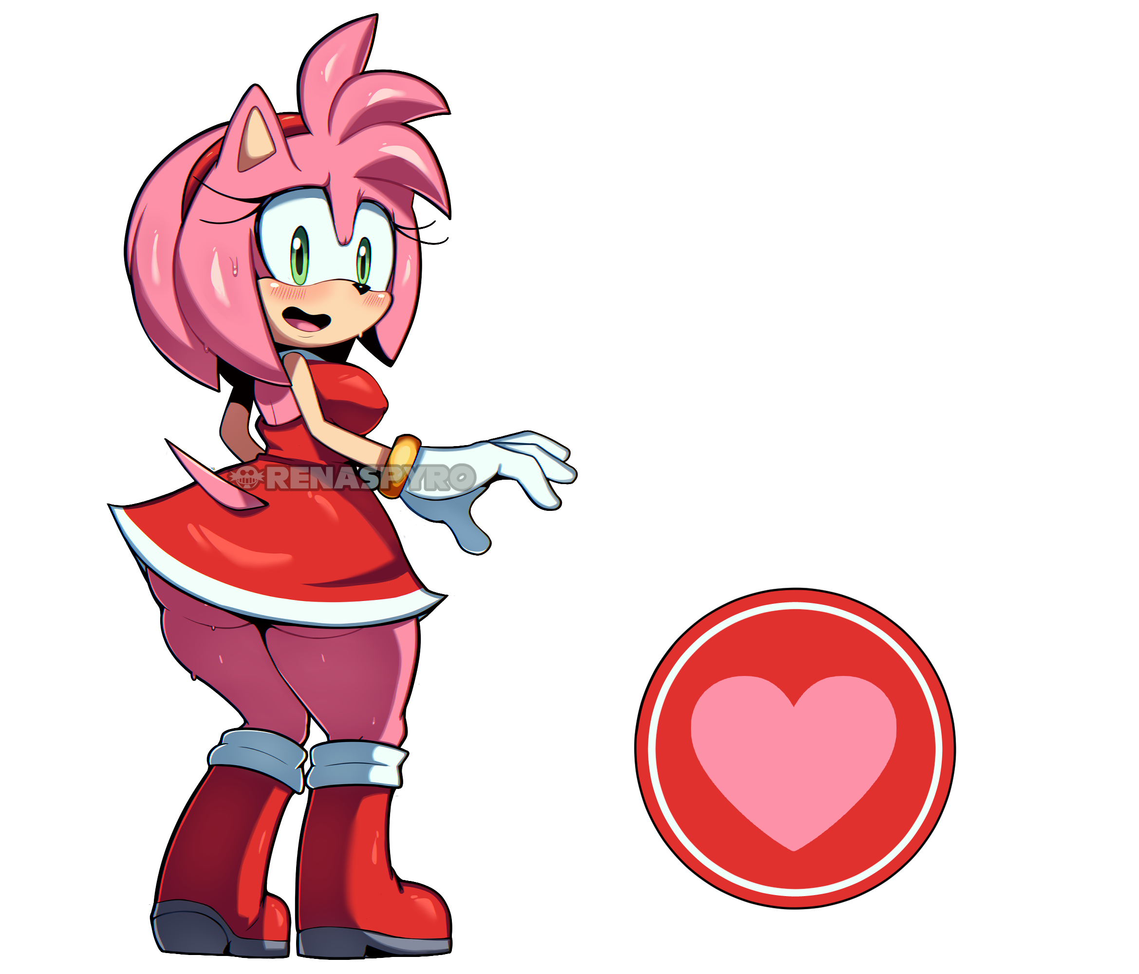Pink Hedgehog Standee by RenaSpyro